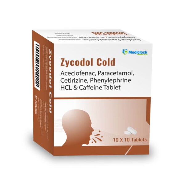 Aceclofenac, Paracetamol, Cetirizine, Phenylephrine HCL & Caffeine