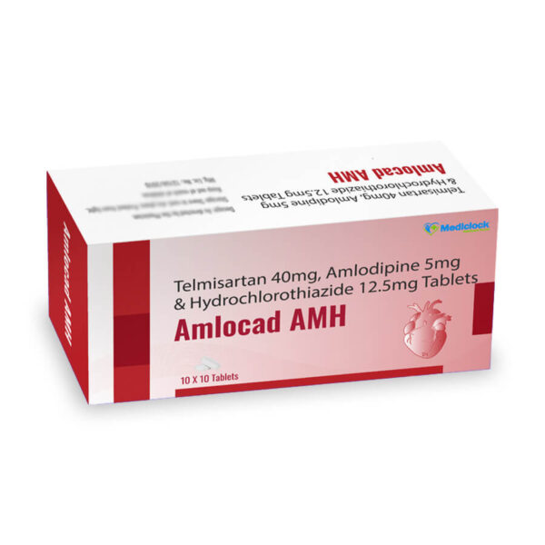 Telmisartan 40mg, Amlodipine 5mg & Hydrochlorothiazide 12.5mg Tablets