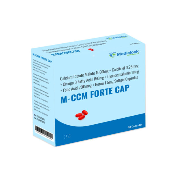 Calcium Citrate Malate 1000mg + Calcitriol 0.25mcg + Omega 3 Fatty Acid 150mg + Cyanocobalamin 1mcg + Folic Acid 200mcg + Boron 1.5mg Softgel Capsules