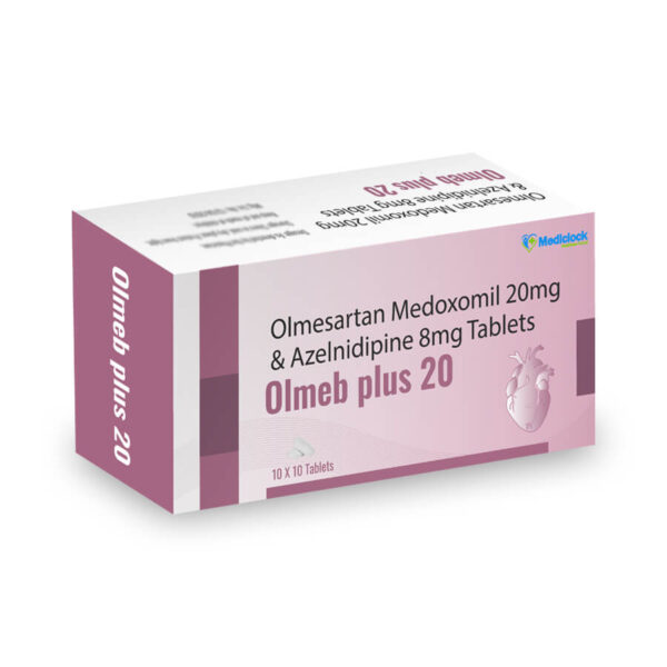 Olmesartan Medoxomil 20mg & Azelnidipine 8mg Tablets